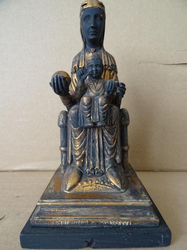 Statue de Marie Vierge noire Santa Maria de Montserrat 15 cm, Collections, Religion, Comme neuf, Christianisme | Catholique, Image