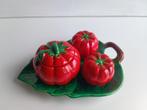 Vintage zout-, peper- en mosterdpot — t-vormig, Ophalen of Verzenden
