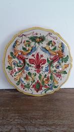 Antieke decoratieve keramische plaat (Italië), Ophalen of Verzenden
