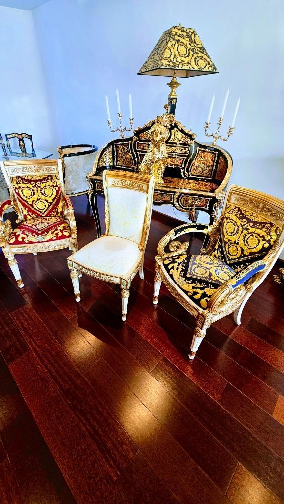 Versace - 3 Authentieke Gianni Versace stoelen, Antiek en Kunst, Antiek | Meubels | Stoelen en Sofa's, Ophalen