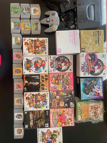 Collection Nintendo 64 Jap (console, jeux, manettes) beschikbaar voor biedingen