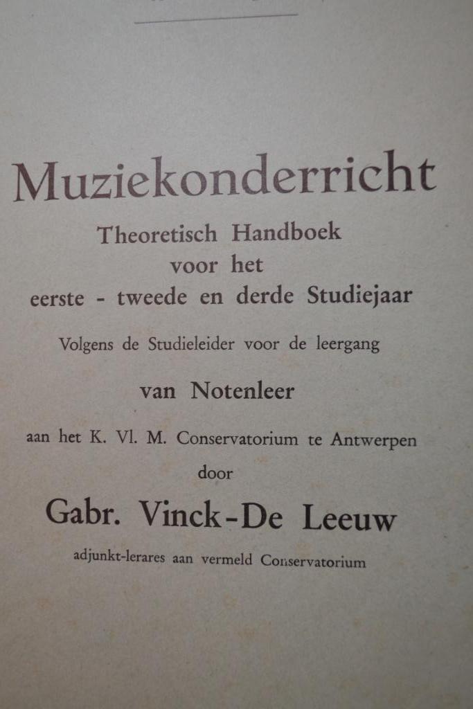 G. Vinck-De Leeuw, Boeken, Muziek, Nieuw, Ophalen of Verzenden