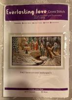 Voorgedrukt borduurpakket sneeuwlandschap, Hobby & Loisirs créatifs, Broderie & Machines à broder, Envoi, Neuf, Set à broder