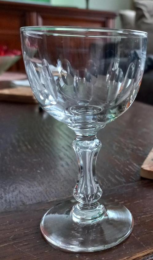 12 Val St Lambert glazen "Olivier" in TOP-STAAT., Antiek en Kunst, Antiek | Glaswerk en Kristal, Ophalen of Verzenden