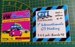 Lot 2x stickers VW Volkswagen meeting 1992 en 1998, Ophalen of Verzenden