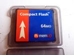 Carte mémoire COMPACT FLASH 64 Mo, TV, Hi-fi & Vidéo, Compact Flash (CF), Utilisé, Moins de 2 GB, Enlèvement ou Envoi