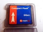 Carte mémoire COMPACT FLASH 64 Mo, TV, Hi-fi & Vidéo, Photo | Cartes mémoire, Compact Flash (CF), Utilisé, Moins de 2 GB, Enlèvement ou Envoi