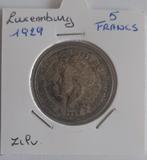 Luxemburg 5 francs 1929 zilver, Verzenden
