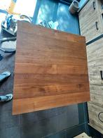 Teak eettafel 1x1m met 4 stoelen + kussens, Huis en Inrichting, Tafels | Eettafels, Ophalen