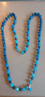 Collier sautoir perle facette plastique bleu, Bleu, Utilisé, Enlèvement ou Envoi