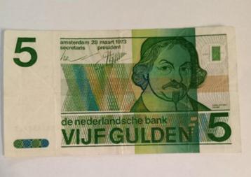 5 guldenbiljet Nederland, Postzegels en Munten, Bankbiljetten | Nederland, Ophalen of Verzenden, 5 gulden, Los biljet