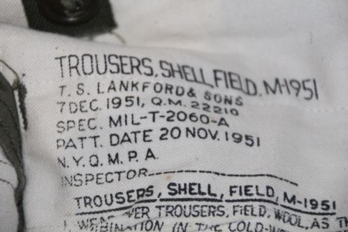 US „Trousers Shell Field M-1951" (Mint) (1951), Verzamelen, Militaria | Tweede Wereldoorlog, Landmacht, Kleding of Schoenen, Verzenden