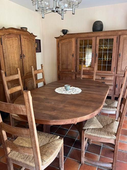 Eiken eetkamer, Huis en Inrichting, Complete eetkamers, Gebruikt, Ophalen