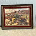 Klassieke schilderij getekend H. Van de broeck, Antiek en Kunst, Kunst | Schilderijen | Klassiek, Ophalen