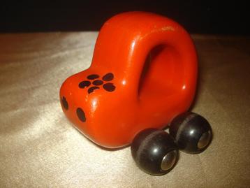 STEIFF Ancienne Voiture en Bois 9x9x8cm Années 1970 Bon Etat beschikbaar voor biedingen