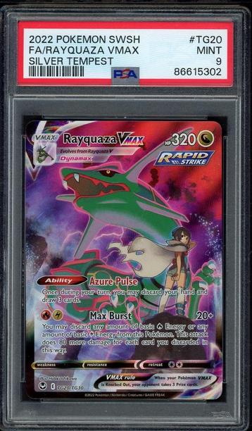 Rayquaza VMAX [Full Art] PSA 9 - TG20/TG30 - Silver Tempest beschikbaar voor biedingen