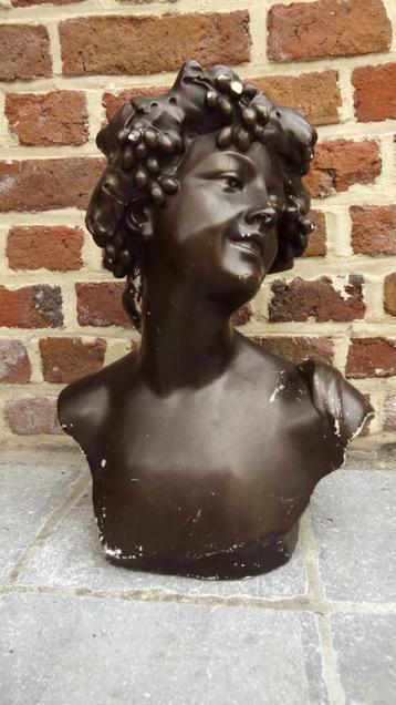 Buste "Flora" of "bacchant" van Jef Lambeaux in plaaster beschikbaar voor biedingen