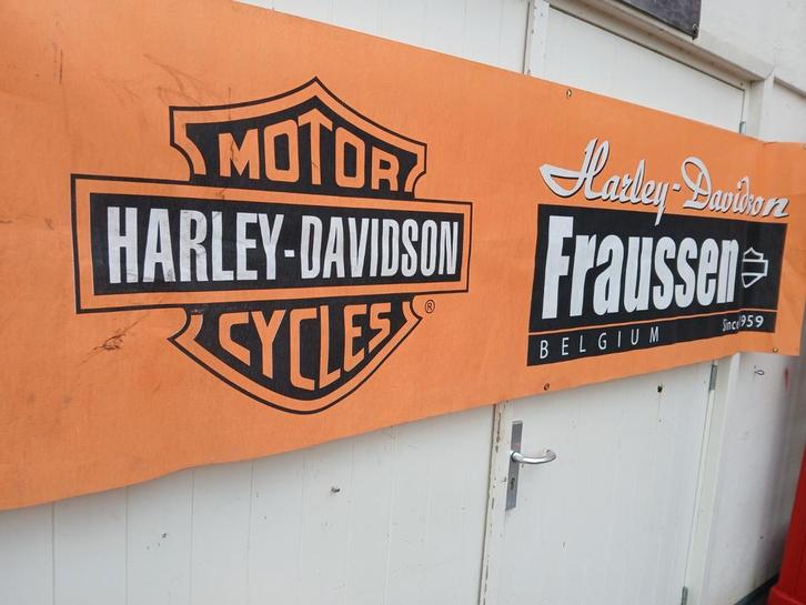 Harley Davidson banner spandoek., Verzamelen, Merken en Reclamevoorwerpen, Gebruikt, Ophalen of Verzenden