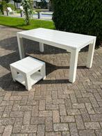 Wttte houten eettafel en/of bijzettafel / tafel / salontafel, Gebruikt, Ophalen of Verzenden, 75 cm of meer, 60 cm of meer