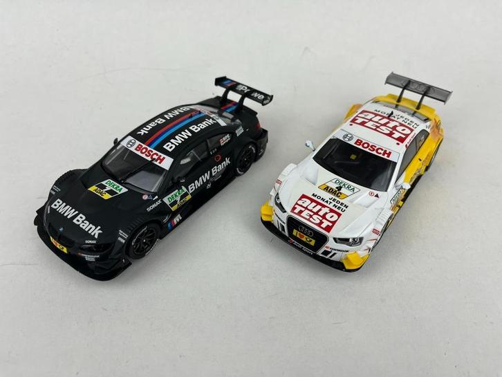 2 x 132 Carrera Evolution 27439 Audi A5 & 27443 BMW M3, Kinderen en Baby's, Speelgoed | Racebanen, Gebruikt, Onderdelen, Carrera