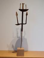 Fer noir Dogon Mali lampe à huile art africain afrique ocean, Enlèvement ou Envoi