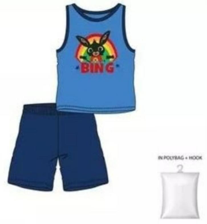 Bing Konijn Shortama Blauw - Maat 104/110 - 110/116, Kinderen en Baby's, Kinderkleding | Maat 104, Nieuw, Setje, Ophalen of Verzenden