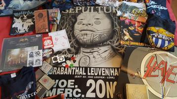 Gezocht Metal & Rock Shirts & Memorabilia 80's 90's