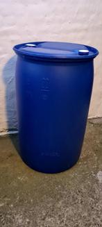 bidon bleu fut plastique 220 l, Tuin en Terras, Regentonnen, 150 liter of meer, Ophalen, Zo goed als nieuw, Overige materialen
