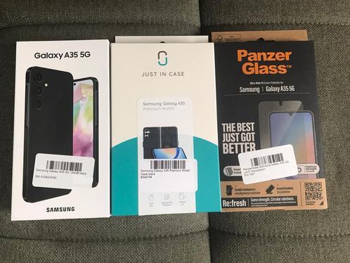 Samsung Galaxy A35 5G 128 Gb black + screen protector + case, Télécoms, Téléphonie mobile | Samsung, Neuf, Galaxy A, 128 GB, Sans abonnement