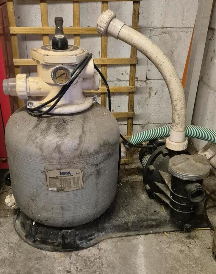 MEGA filtersysteem + MEGA centrifugaalpomp, Tuin en Terras, Zwembad-toebehoren, Gebruikt, Ophalen