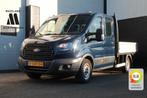 Ford Transit 2.0 TDCI L3 Dubbele Cabine Open Laadbak EURO 6, Auto's, Climate control, Blauw, Bedrijf, Ford