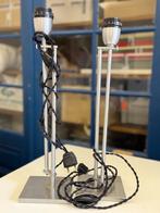 Paire de lampes en inox brossé, Maison & Meubles, Enlèvement, Utilisé, Métal