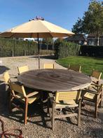 10 delige massieve Houten tuinset Suncoast kwila voor 8 pers, Tuin en Terras, Tuinsets en Loungesets, Ophalen, Hout, Tuinset