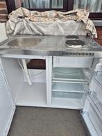 kookplaat met wasbak en koelkast MOET DRINGEND WEG NIEUWW, Ophalen, Nieuw, 3 kookzones of minder, Vrijstaand