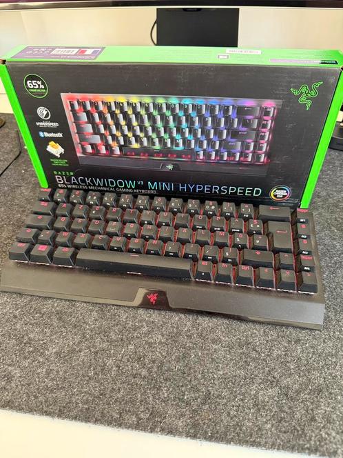 Razer BlackWidow V3 Mini HyperSpeed – Draadloos, Computers en Software, Toetsenborden, Zo goed als nieuw, Azerty, Draadloos, Gaming toetsenbord