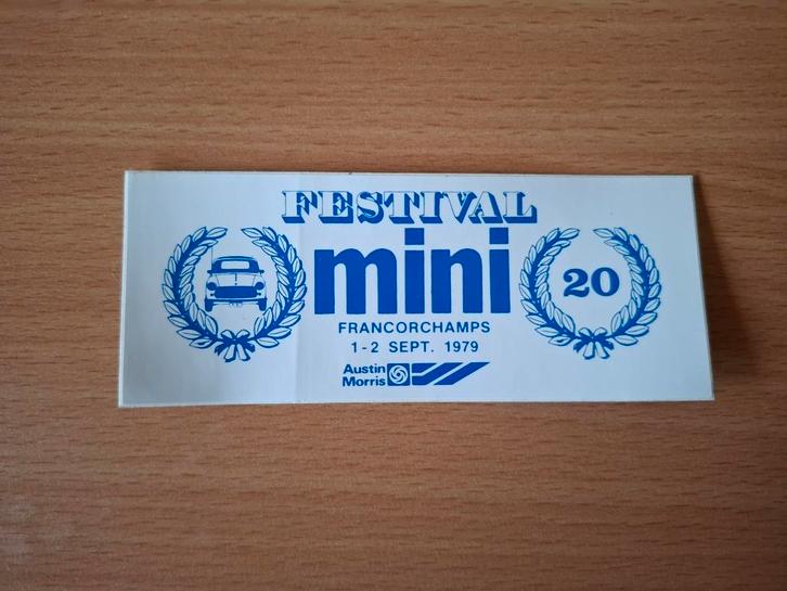 Sticker Mini festival 1979, Verzamelen, Stickers, Zo goed als nieuw, Ophalen of Verzenden