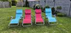 Strandstoelen x4, Tuin en Terras, Ophalen, Zo goed als nieuw, Aluminium, Verstelbaar