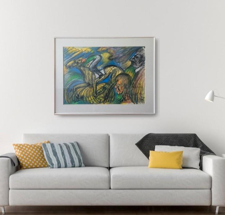 Antonius Hockelmann (1937-2000) Mixed media, Antiek en Kunst, Kunst | Schilderijen | Modern, Ophalen of Verzenden