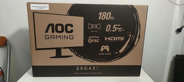 AOC 24.5 inch IPS Gaming Monitor 180hz 0.5ms, Computers en Software, Monitoren, Nieuw, 151 t/m 200 Hz, DisplayPort, HDMI, Gaming