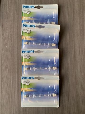 4 Philips EcoHalo halogeen staaflampen R7s 160W - nieuwe