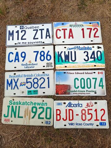 Originele nummerplaten Canada beschikbaar voor biedingen