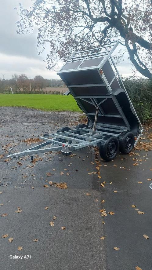 Kipper dubbelas ongeremd 750kg! Uniek, Auto diversen, Aanhangers en Bagagewagens, Zo goed als nieuw, Ophalen of Verzenden
