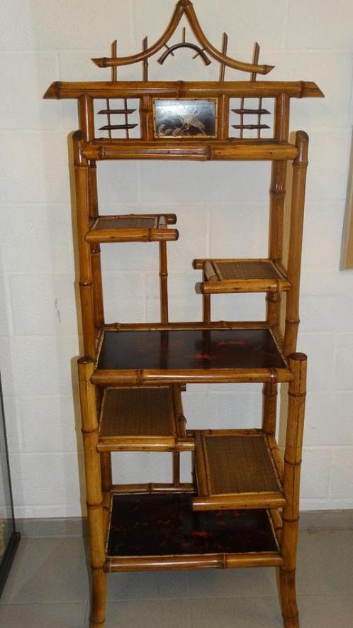 Japans etagere meubel met lakwerk., Maison & Meubles, Accessoires pour la Maison | Étagères, Utilisé, Enlèvement