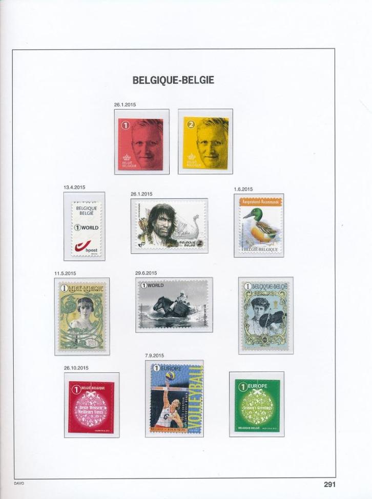 L'année 2015 , moins chère que le prix postal, sur DAVO Luxe, Timbres & Monnaies, Timbres | Europe | Belgique, Non oblitéré, Gomme originale