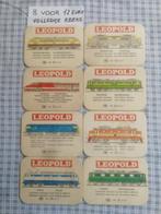 Volledige reeks bierviltjes Leopold treinen - €12, Verzamelen, Ophalen of Verzenden, Viltje(s)
