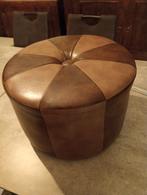 Vintage poef, Enlèvement ou Envoi, Rond, Comme neuf, 50 à 75 cm