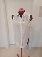Mooie mouwloze blouse met Engelse kant. Yjessica. TS., Kleding | Dames, Ophalen of Verzenden, Zo goed als nieuw, Maat 36 (S), Wit