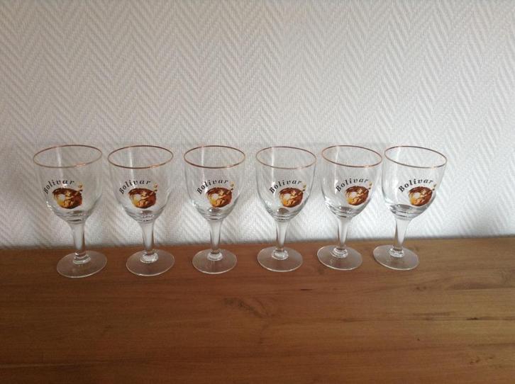 Bierglazen 6 Bolivar bierglazen nieuwstaat, Verzamelen, Glas en Drinkglazen, Zo goed als nieuw, Ophalen of Verzenden