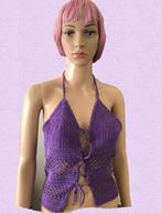 Top vintage crochet violet (taille XS/S), Vêtements | Femmes, Tops, Taille 34 (XS) ou plus petite, Sans manches, Porté, Vintage
