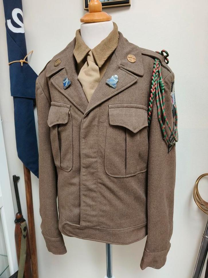 Origineel Ike jacket 1944 2nd ID, gi bekend, Verzamelen, Militaria | Tweede Wereldoorlog, Ophalen of Verzenden